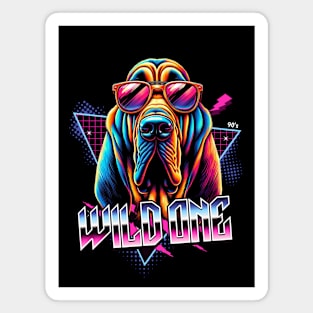 Wild One Bloodhound Dog Magnet